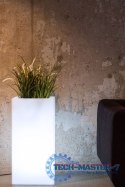 Biała donica Tower Pot z oświetleniem MONUMO