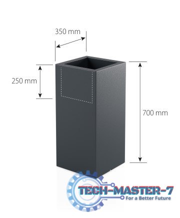 Designerska donica MONUMO TOWER POT Antracyt MONUMO Designerska donica MONUMO TOWER POT Antracyt MONUMO