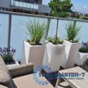 Designerska donica MONUMO TOWER POT Antracyt MONUMO