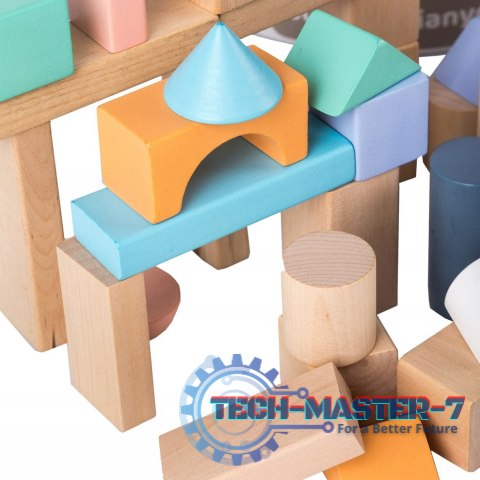 Drewniane klocki 100 szt wiaderko + sorter ECOTOYS ECOTOYS Drewniane klocki 100 szt wiaderko + sorter ECOTOYS ECOTOYS