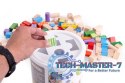 Drewniane klocki dla dzieci 100 szt. sorter wiaderko ECOTOYS ECOTOYS