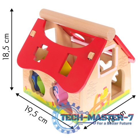 Drewniany domek, farma sorter z klockami ECOTOYS ECOTOYS Drewniany domek, farma sorter z klockami ECOTOYS ECOTOYS