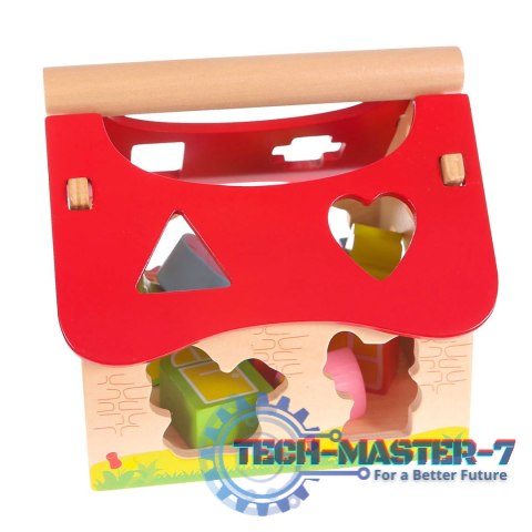 Drewniany domek, farma sorter z klockami ECOTOYS ECOTOYS Drewniany domek, farma sorter z klockami ECOTOYS ECOTOYS