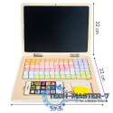 Drewniany laptop edukacyjny tablica magnetyczna ECOTOYS ECOTOYS