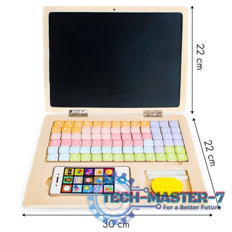 Drewniany laptop edukacyjny tablica magnetyczna ECOTOYS ECOTOYS Drewniany laptop edukacyjny tablica magnetyczna ECOTOYS ECOTOYS