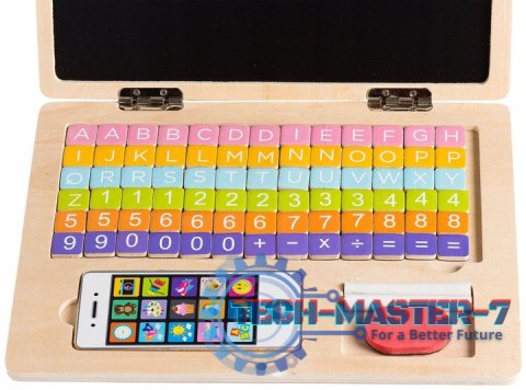 Drewniany laptop edukacyjny tablica magnetyczna ECOTOYS ECOTOYS Drewniany laptop edukacyjny tablica magnetyczna ECOTOYS ECOTOYS