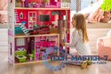 Duży drewniany domek z windą dla lalek - Rezydencja Malibu ECOTOYS ECOTOYS