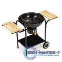 Grill ogrodowy węglowy z pokrywą i półkami ruszt popielnik ModernHome
