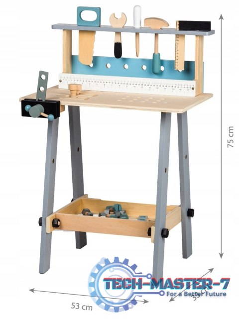 Stół narzędziowy drewniany warsztat 32 elementy zabawki ECOTOYS ECOTOYS Stół narzędziowy drewniany warsztat 32 elementy zabawki ECOTOYS ECOTOYS