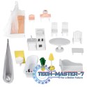 Domek dla lalek drewniany 3 piętra XXL Rezydencja Pudrowa ECOTOYS ECOTOYS