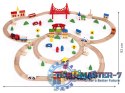 Drewniana kolejka na baterie 90 elementów ECOTOYS ECOTOYS