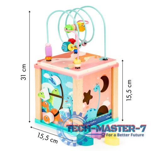 Drewniana kostka edukacyjna, sorter mula ECOTOYS ECOTOYS Drewniana kostka edukacyjna, sorter mula ECOTOYS ECOTOYS