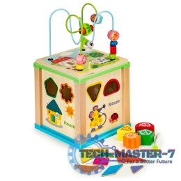 Drewniana kostka edukacyjna, tablica sorter mula ECOTOYS ECOTOYS