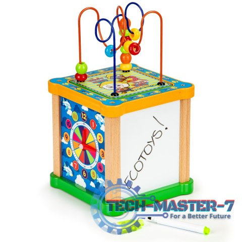 Drewniana kostka edukacyjna, tablica sorter mula ECOTOYS ECOTOYS Drewniana kostka edukacyjna, tablica sorter mula ECOTOYS ECOTOYS