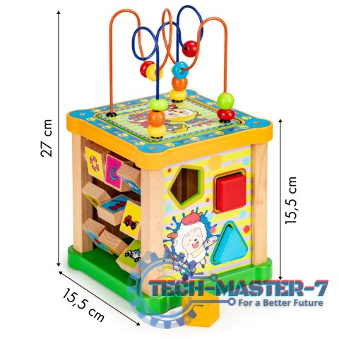 Drewniana kostka edukacyjna, tablica sorter mula ECOTOYS ECOTOYS Drewniana kostka edukacyjna, tablica sorter mula ECOTOYS ECOTOYS