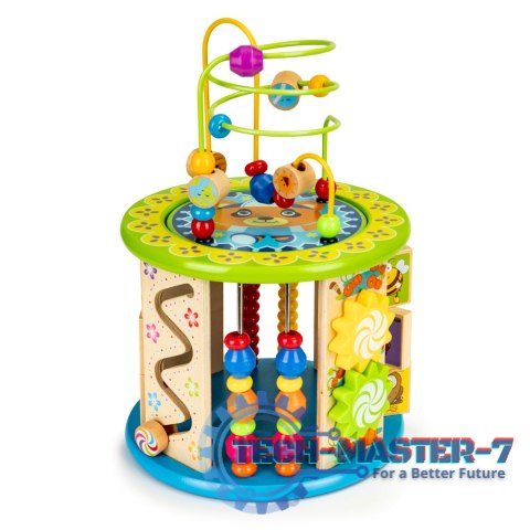 Drewniana kostka edukacyjna z grami, klockami, łowienie rybek ECOTOYS ECOTOYS Drewniana kostka edukacyjna z grami, klockami, łowienie rybek ECOTOYS ECOTOYS
