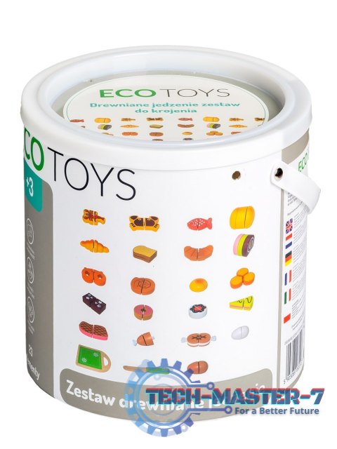 Drewniane jedzenie do krojenia 23 sztuki ECOTOYS ECOTOYS Drewniane jedzenie do krojenia 23 sztuki ECOTOYS ECOTOYS