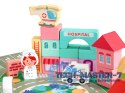 Drewniane klocki edukacyjne miasto mata 121 sztuk ECOTOYS ECOTOYS