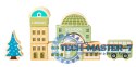 Drewniane klocki edukacyjne miasto mata 121 sztuk ECOTOYS ECOTOYS