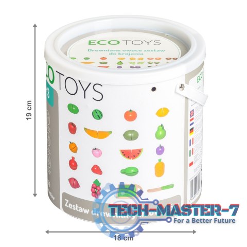 Drewniane owoce do krojenia 20 sztuk ECOTOYS ECOTOYS Drewniane owoce do krojenia 20 sztuk ECOTOYS ECOTOYS