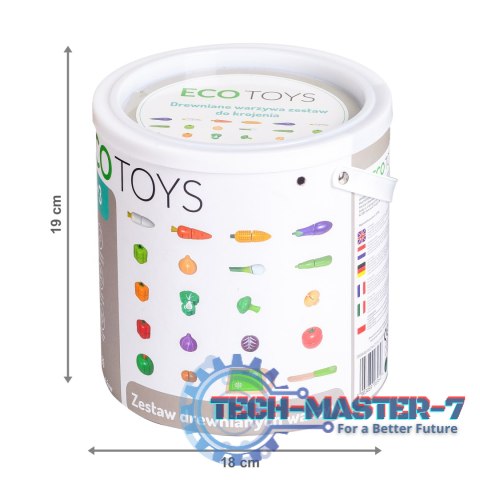 Drewniane warzywa do krojenia dla dzieci 20 sztuk ECOTOYS ECOTOYS Drewniane warzywa do krojenia dla dzieci 20 sztuk ECOTOYS ECOTOYS