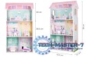 Drewniany domek dla lalek + mebelki wysoka rezydencja Jagodowa ECOTOYS ECOTOYS
