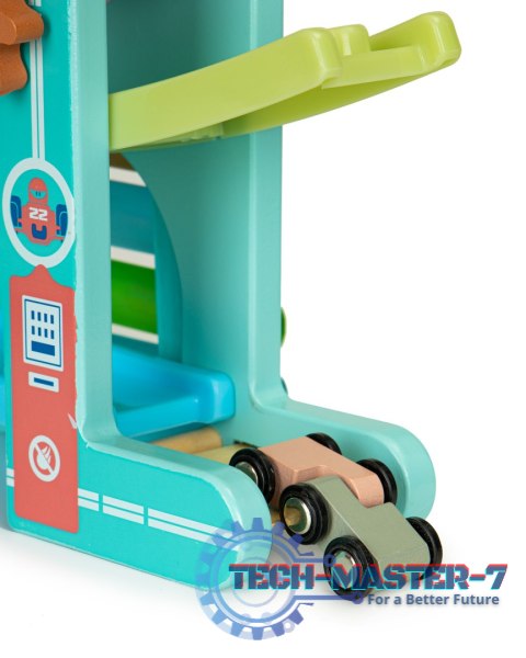 Drewniany tor zjeżdżalnia + 6 autek + cymbałki ECOTOYS ECOTOYS Drewniany tor zjeżdżalnia + 6 autek + cymbałki ECOTOYS ECOTOYS