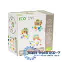 Drewniany wózek sorter z klockami - kostka edukacyjna dla dzieci ECOTOYS ECOTOYS