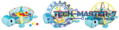 Duża mata edukacyjna żółwik 3w1 kojec z piłkami 0+ ECOTOYS ECOTOYS Duża mata edukacyjna żółwik 3w1 kojec z piłkami 0+ ECOTOYS ECOTOYS
