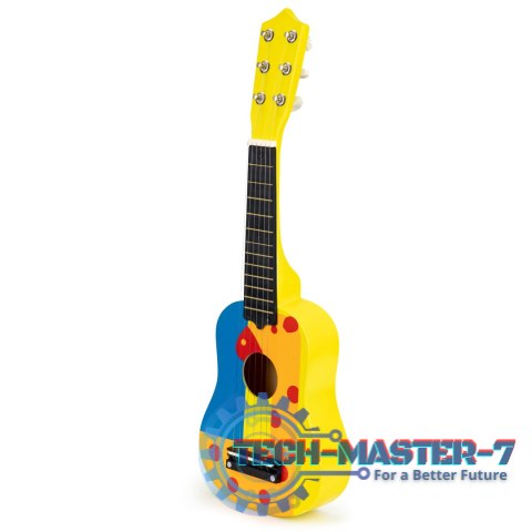 Gitara dla dzieci drewniana metalowe struny kostka- żółta ECOTOYS ECOTOYS Gitara dla dzieci drewniana metalowe struny kostka- żółta ECOTOYS ECOTOYS