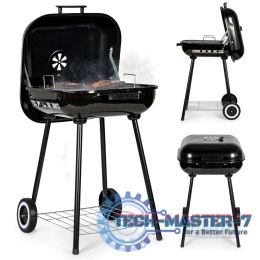Grill węglowy ogrodowy z pokrywą na zawiasach + kółka ModernHome ModernHome