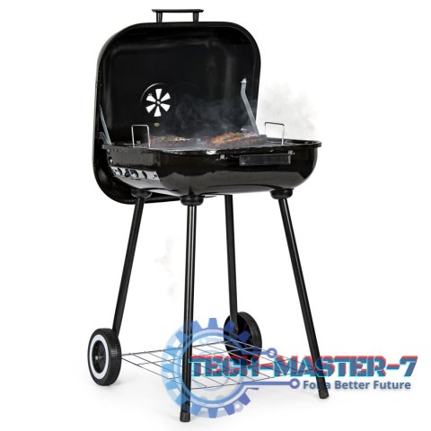 Grill węglowy ogrodowy z pokrywą na zawiasach + kółka ModernHome ModernHome Grill węglowy ogrodowy z pokrywą na zawiasach + kółka ModernHome ModernHome