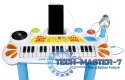 Keyboard organki pianinko z mikrofonem mp3 niebieskie MULTISTORE
