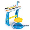 Keyboard organki pianinko z mikrofonem mp3 niebieskie MULTISTORE
