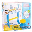 Keyboard organki pianinko z mikrofonem mp3 niebieskie MULTISTORE