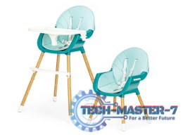Krzesełko fotelik do karmienia 2w1 niebieskie ECOTOYS ECOTOYS