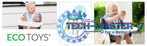 Krzesełko fotelik do karmienia 2w1 niebieskie ECOTOYS ECOTOYS Krzesełko fotelik do karmienia 2w1 niebieskie ECOTOYS ECOTOYS