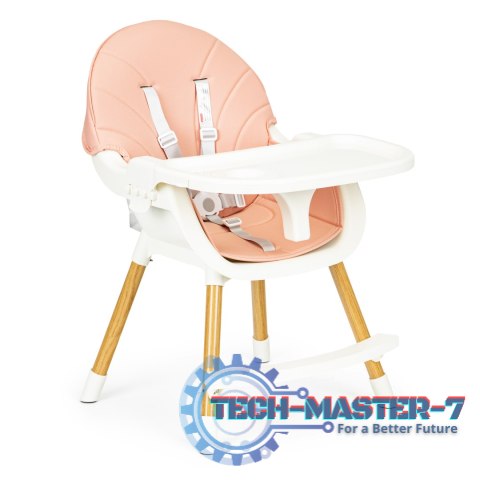 Krzesełko fotelik do karmienia 2w1 różowe ECOTOYS ECOTOYS Krzesełko fotelik do karmienia 2w1 różowe ECOTOYS ECOTOYS