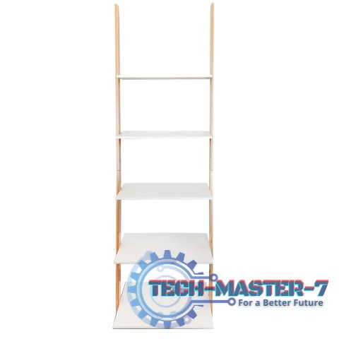 Regał drabina 5 półek MDF bambus ModernHome ModernHome Regał drabina 5 półek MDF bambus ModernHome ModernHome