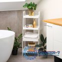 Regał szafka nocna stolik nocny drabinka 4 półki biały ModernHome