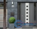 Skrzynka na listy z gazetownikiem stalowa ścienna galwanizowana ModenrHome ModernHome