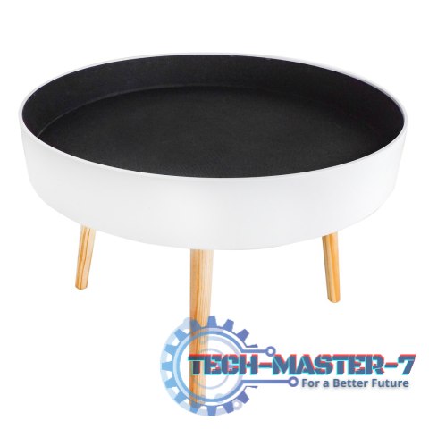 Stolik kawowy okrągły ze schowkiem 60cm ModernHome ModernHome Stolik kawowy okrągły ze schowkiem 60cm ModernHome ModernHome
