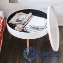 Stolik kawowy okrągły ze schowkiem 60cm ModernHome ModernHome
