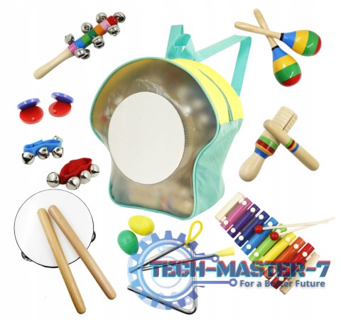 Zestaw muzyczny 10 instrumentów dla dzieci + plecak ECOTOYS ECOTOYS Zestaw muzyczny 10 instrumentów dla dzieci + plecak ECOTOYS ECOTOYS