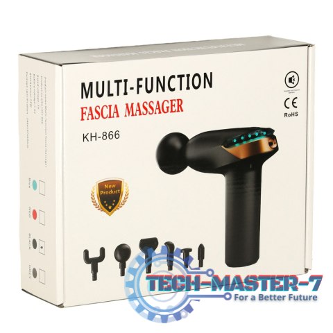 Pistolet do masażu masażer do pleców ciała mini LED 6w1 Pistolet do masażu masażer do pleców ciała mini LED 6w1