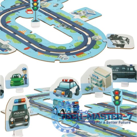 Tor samochodowy puzzle policja pojazdy miasto 47 elementów Tor samochodowy puzzle policja pojazdy miasto 47 elementów