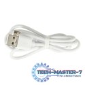 Wentylator biurkowy wiatrak przenośny bezprzewodowy USB z akumulatorem regulowany 4 poziomy mocy LED 38cm biały