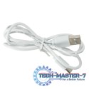 Wentylator biurkowy wiatrak stojący bezprzewodowy USB na pilot z lampką 4 poziomy mocy 18cm biały