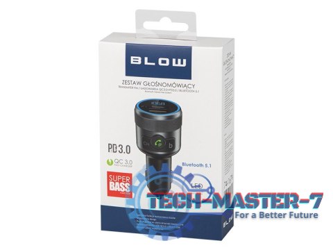 Transmiter FM Bluetooth5.1 + QC3.0 + PD 24W Transmiter FM Bluetooth5.1 + QC3.0 + PD 24W