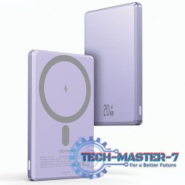 PowerBank indukcyjny 5000mAh MagSafe Fast Charging 20W Fiolet